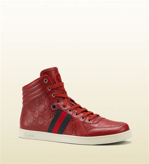 red gucci tennis shoes